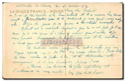 Vista geral de Rouen — Edição Yvot, n°26 — Verso