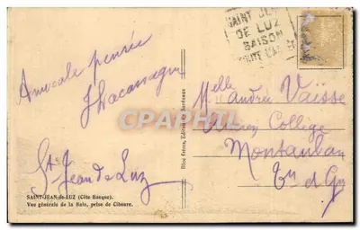 Saint-Jean-de-Luz — Ogólny widok zatoki, z Ciboure — Tito — Rewers