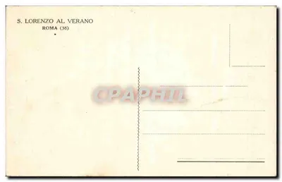 Odzyskany kloster z 1929 — S. Lorenzo al Verano, Roma — Rewers