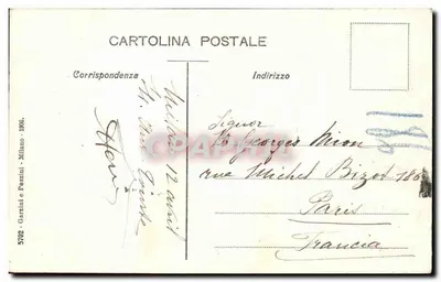 Milão - Portoni di Porta Nuova — Garzini e Pezzini, n° 5702 — Verso