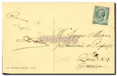 Rzym - S. Pietro — widok z bazyliki Świętego Piotra — wydane przez Fototipia Alterocca - Terni, n° 106 — Rewers