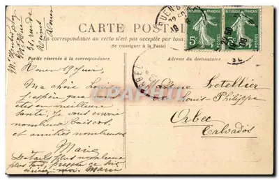 Rouen - Porta Guillaume Lion — editor E. D., n° 375 — Verso