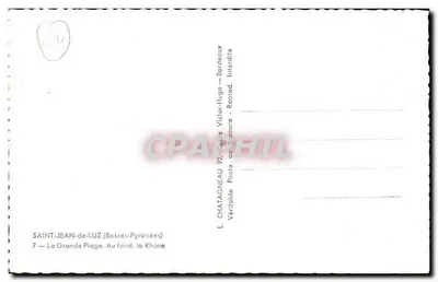 Saint-Jean-de-Luz — La Perla della Costa Basca — editore L. Chatagnéau, n°7 — Verso