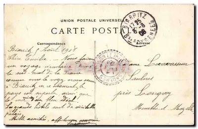 Biarritz — Algemene uitzicht en Hotel du Palais — Collectie Lorce, foto-uitgever, Talence (Gironde) — Achterkant