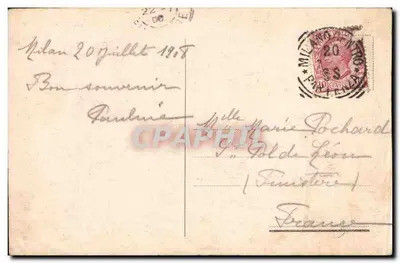 Milano — Piazza Cavour — Pomnik Cavoura — wydawca nieznany — Rewers