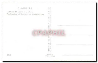 Biarritz — La Pointe St-Martin et le Phare — Estel — Verso