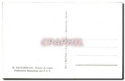 Eaux-Bonnes — Casa de repouso — Federação Mutualista das P.T.T. — Verso