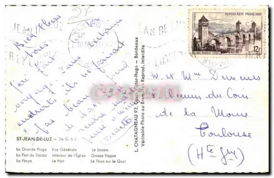 San Giovanni di Luz — Vista generale — L. Chatagneau, Victor-Hugo, Riproduzione — Verso