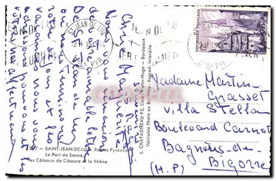 O Porto de Socoa — Bascos Pirineus — L. Chataigneau, Victor-Hugo, Reprod. Foto — Verso