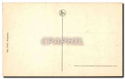 Ruínas de Louvain — Palácio de Justiça — Editor Thill, Bruxelas — Verso