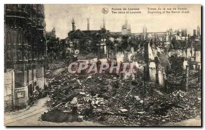 Ruínas de Louvain — Entrada da Rue de Namur — N. ELS