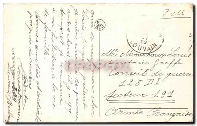 Louvain — As Halles, Sala dos Passos Perdidos — editor N. LELIS, série 38 — Verso