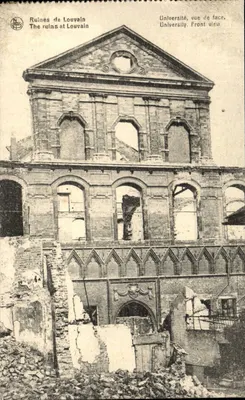 Ruínas de Louvain — Universidade, vista frontal — Nels, número de série ilegível