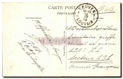 Louvain — Igreja de São Jacó — Editor SD, n°60 — Verso