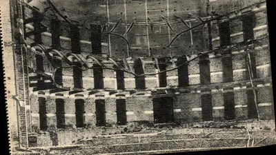 As ruínas de Couvain — Interior destruído — Editor Erm. Thill, Bruxelas