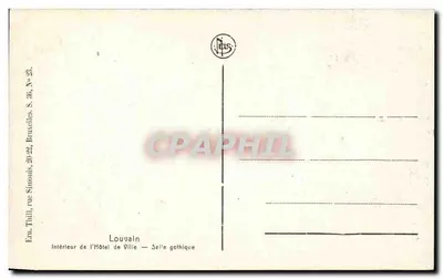 Wnętrze Hotele Miasta — Sala gotycka — Neis, Bruksela, S. 36 — Rewers