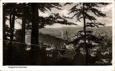 Wuppertal-Elberfeld — vista panorâmica a partir das árvores — Erich Moser, Poststr. 1
