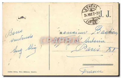 Genewa — Angielski ogród — J. J. 2698 — Rewers