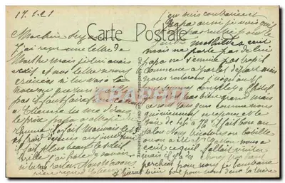 Villefranche - Ângulo da rua obscura e da rua de May — C.P. — Verso