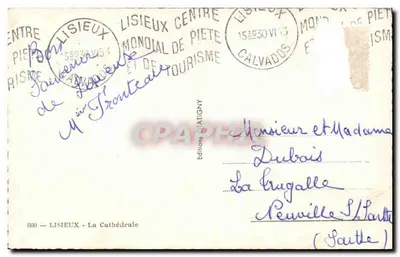 Lisieux — A Catedral — Edições Clatigny — Verso
