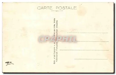 Notre-Dame de Monton — Kolosalna statua Matki Boskiej, dzieło M. Bellaca, ustawiona w 1889 — La Cigogne, nr 4812 — Rewers