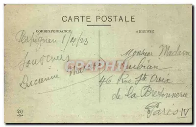 Roussillon — Ogród St-Jacques i Droga do Canet — Fot. Labouche Fr. - Toulouse, n° 395 — Rewers