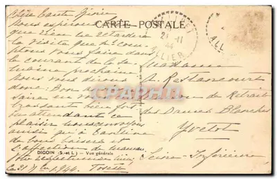 Digoin (S.-et-L.) — Widok ogólny — Wydawca: Kartka-Pocztowa — Rewers
