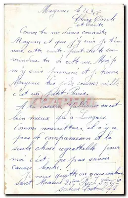 Mainz. Widok z Kastel. — Widok wykonany z Kastel — wydawca nie widoczny — Rewers