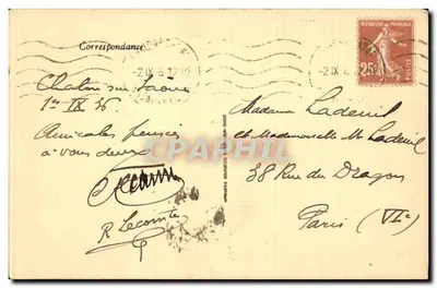Chalon-sur-Saône — Stary schodzie, rue aux Fèvres — B F CHALOR — Rewers