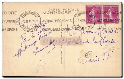 Portal Ocidental da Catedral - Clermont-Ferrand - Editor J. Idéal, n° 4021 — Verso