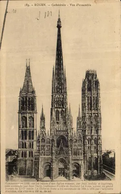 Rouen — Catedral — Vista geral — Edição La Géographe, Rouen