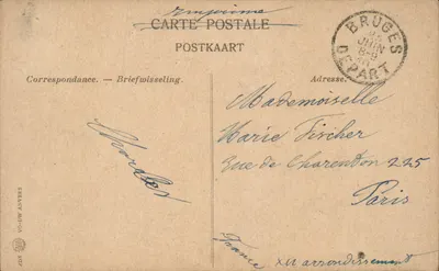 Monumento Léopold Ier — Ostende — Fotógrafo 2404 — Verso