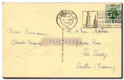 Bruges — Poudrière przy Jeziorze Amour — wydawca M. Lus, nr 64 — Rewers