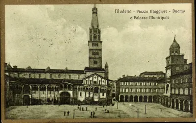 Modena - Piazza Maggiore - Duomo e Palazzo Municipale — Editor Alfredo Gullani, n° 9267-A