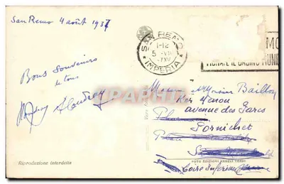 San Remo — Corso Imperatrice — Uitgave Angeli Terni n°161 — Achterkant
