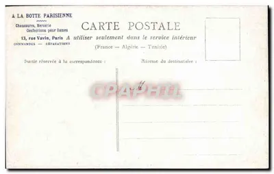 Cachoeira em um cenário florestal — editor A LA BOTTE PARISIENNE, 13 rue Vavin, Paris — Verso