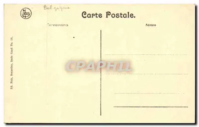 Gand — Ruínas de St. Bavon — Ed. Nels, Bruxelas, Série (Gand) No. 18 — Verso