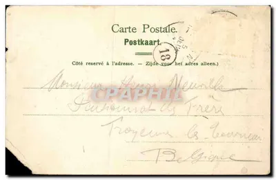 Gand — Facha do Castelo dos Condes da Flandres — Wilhelm Hoffmann, n° B 5400 — Verso