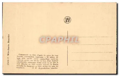 Gand - Katedra św. Bawona, Wieża — GENT Kerk van Sint-Baaf — wydawca F. Walschaerts, Bruksela, n°1 — Rewers