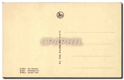 Bruxelas — Vista geral — Editor Thill, série 19, n° 67 — Verso