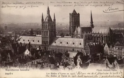 As Halles de Ieper em 1913 — Foto Antony, Ieper — n° 40913-I