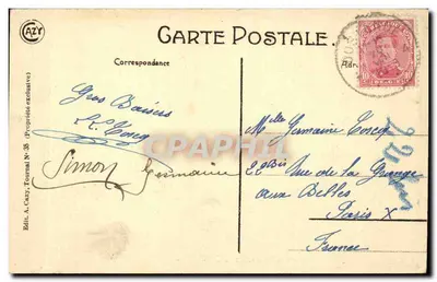 Tournai. As Stalles no Coro da Catedral — A. Cazy, Tournai N°35 — Verso