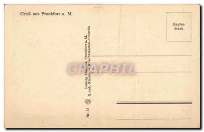 Frankfurt a.M. - Irn Tuchgaden — Ludwig Klement, Graph. Künste-Industrie, Nr. 33 — Verso