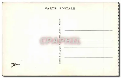 Menton — Stare miasto — widok z portu z łodzią — wydawnictwo Monaco Grimaldi, nr 318 — Rewers