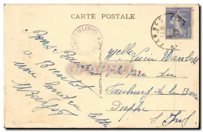 Ilha de Saint-Honorat — Abadia de Lérins, a Igreja e a Torre — J. Gilletta, N°114 — Verso