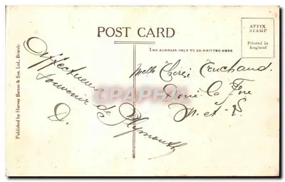 Plymouth z Mount Edgecumbe — widok panoramiczny — Ewart Baker — Rewers