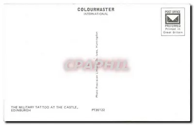 Military Tattoo na zamku w Edynburgu — nocny wydarzenie wojskowe — Colourmaster International, PT35122 — Rewers