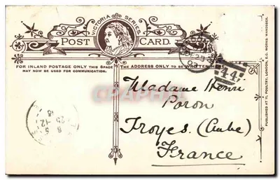 St. Leonards on Sea — Mar Turbulento — Série Victoria Card, n°676 — Verso