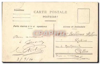 Bruxelas A Bolsa — vista do edifício com colunatas e esculturas — editor anônimo, n° 5359 — Verso