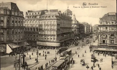 Place de la Bourse e Boulevard Anspach — Bruxelas — Ern. Thill, Bruxelas, Série 1, N° 71